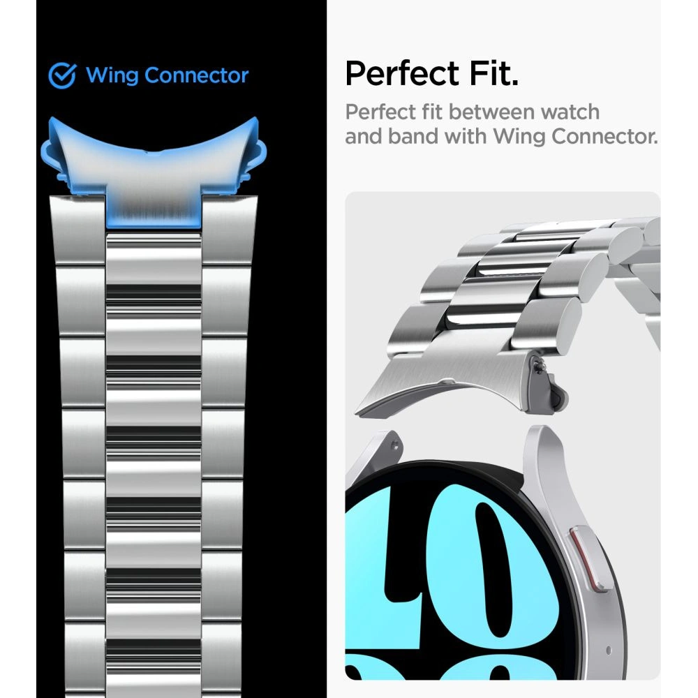 Hurtownia GSM - Pásek Spigen Modern Fit Band Samsung Galaxy Watch 6 44mm Stříbrný - SPN3191 - {ean13} - Hurt