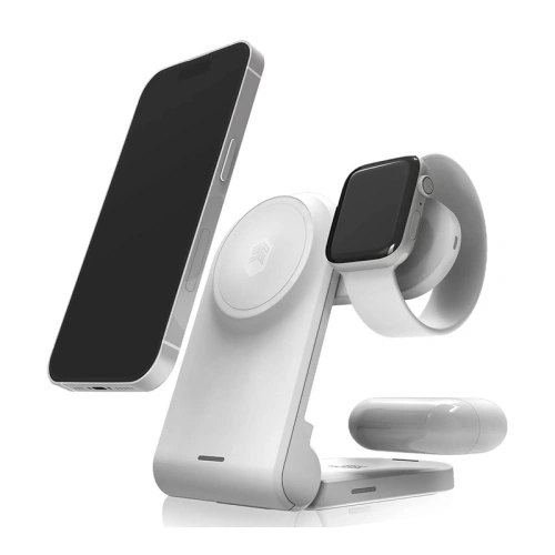 Ładowarka bezprzewodowa STM ChargeTree MAG 3w1 MagSafe (biały)