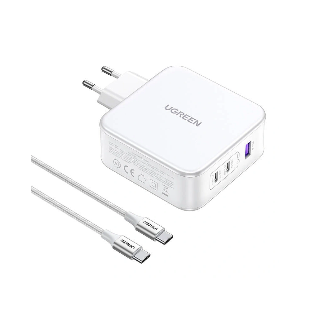 Hurtownia GSM - UGREEN CD289 Nexode hálózati töltő 2xUSB-C, 1xUSB-A 3.0, PD3.1, QC4.0, GaN, 140W (fehér) - UGR1761 - {ean13} - Hurt