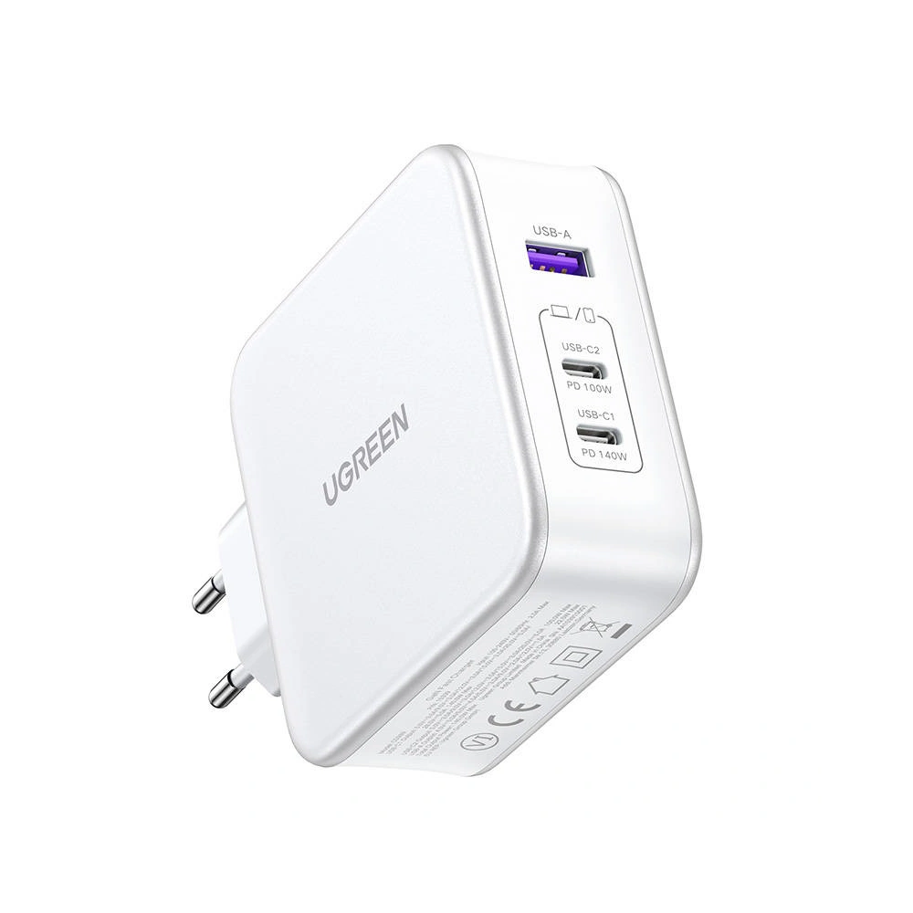 Hurtownia GSM - UGREEN CD289 Nexode hálózati töltő 2xUSB-C, 1xUSB-A 3.0, PD3.1, QC4.0, GaN, 140W (fehér) - UGR1761 - {ean13} - Hurt