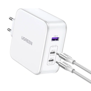 Hurtownia GSM - Ładowarka sieciowa UGREEN CD289 Nexode 2xUSB-C, 1xUSB-A 3.0, PD3.1, QC4.0, GaN, 140W (biała) - UGR1761 - {ean13} - Hurt