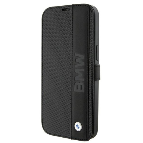 Hurtownia BMW - 3666339142865 - BMW531 - Etui BMW BMBKP15S22RDPK Apple iPhone 15 bookcase Leather Textured & Stripe czarny/black - B2B homescreen