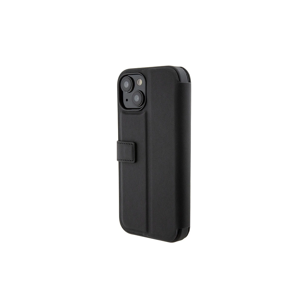 Etui BMW BMBKP15S22RDPK Apple iPhone 15 husa din piele texturată & dungi neagră/black