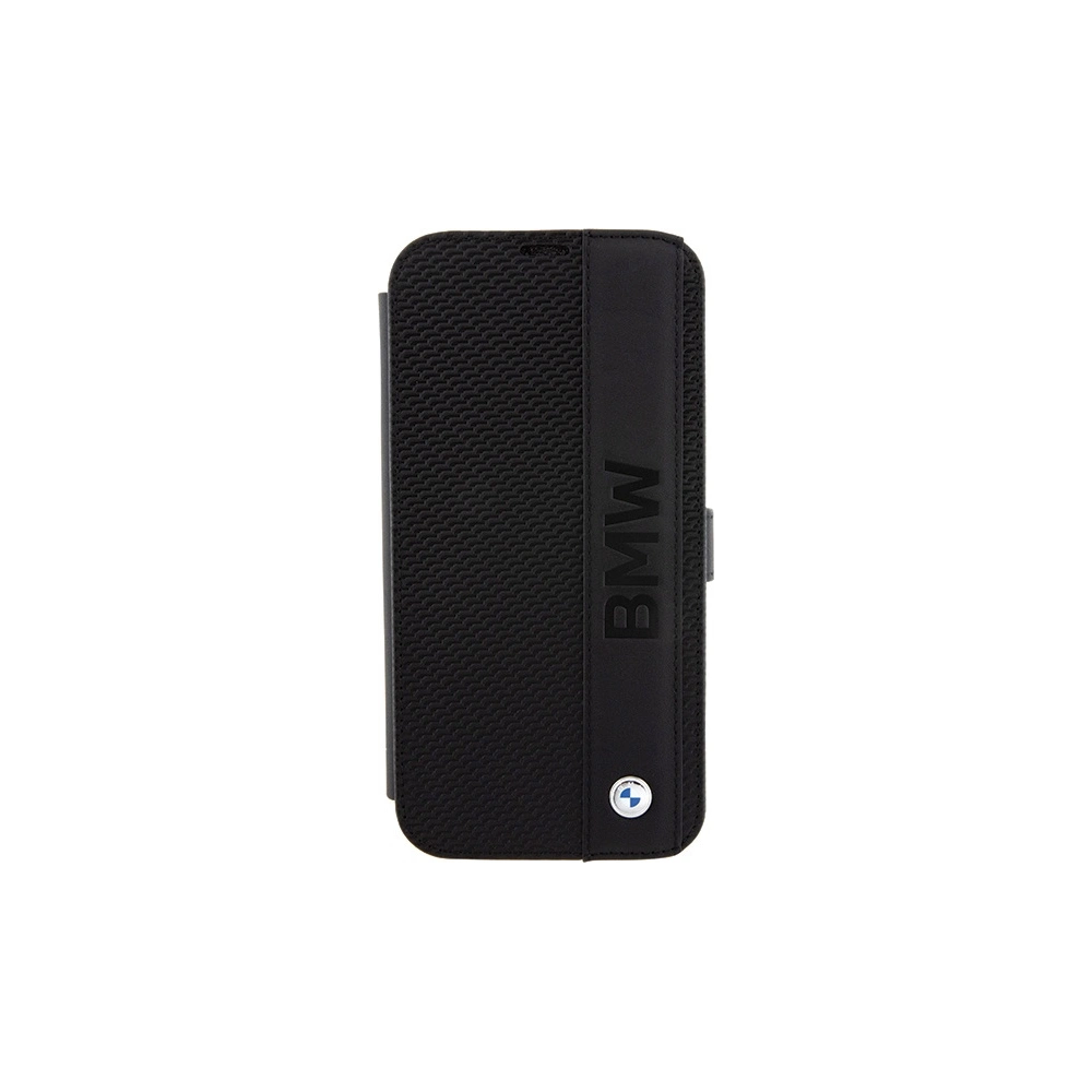 Wholesale BMW BMBKP15S22RDPK Apple iPhone 15 bookcase Leather Textured & Stripe black - BMW531 - {ean13} - Hurt
