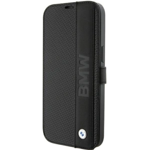 Hurtownia GSM - Etui BMW BMBKP15X22RDPK Apple iPhone 15 Pro Max husa din piele texturată & stripe negru/black - BMW532 - {ean13} - Hurt