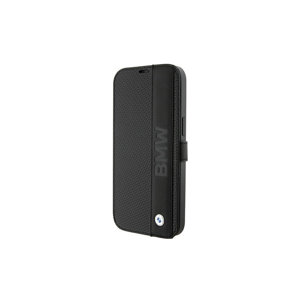 Hurtownia GSM - Etui BMW BMBKP15X22RDPK Apple iPhone 15 Pro Max husa din piele texturată & stripe negru/black - BMW532 - {ean13} - Hurt