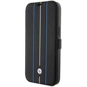 Hurtownia GSM - Etui BMW BMBKP15X22RVSK Apple iPhone 15 Pro Max husă din piele cu model linii albastre negru/black - BMW533 - {ean13} - Hurt