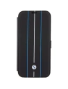 Hurtownia GSM - Etui BMW BMBKP15X22RVSK Apple iPhone 15 Pro Max knižní pouzdro Kožený razítko Modré pruhy černý/black - BMW533 - {ean13} - Hurt