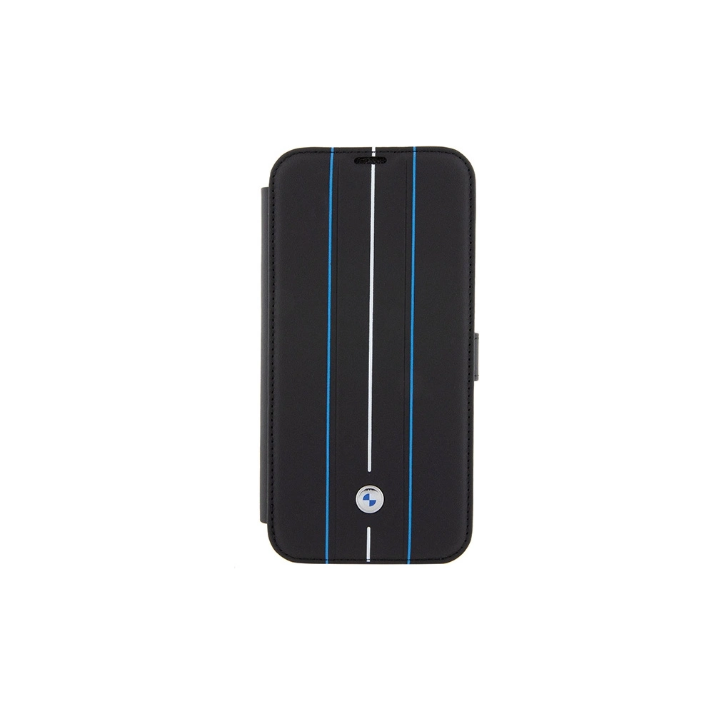 Hurtownia GSM - Etui BMW BMBKP15X22RVSK Apple iPhone 15 Pro Max bookcase Leather Stamp Blue Lines czarny/black - BMW533 - {ean13} - Hurt