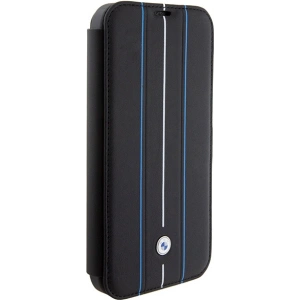 Hurtownia GSM - Etui BMW BMBKP15X22RVSK Apple iPhone 15 Pro Max husă din piele cu model linii albastre negru/black - BMW533 - {ean13} - Hurt