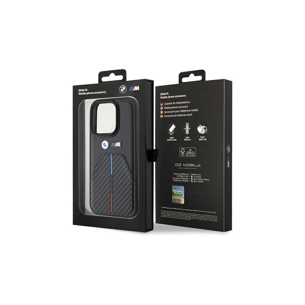Hurtownia GSM - Etui BMW BMHCP15L22NSTB Apple iPhone 15 Pro Stamped Tricolor Stripe černý/black - BMW534 - {ean13} - Hurt