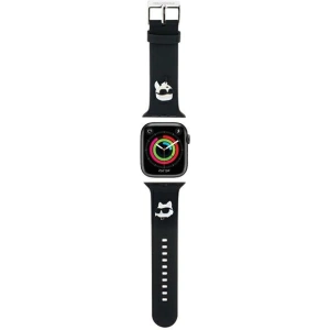 Hurtownia GSM - Pasek Karl Lagerfeld KLAWLSLKCNK Apple Watch 4/5/6/7/SE/8/9/Ultra 44/45/49mm strap 3D Rubber Karl&Choupette Heads czarny/black - KLD1768 - {ean13} - Hurt