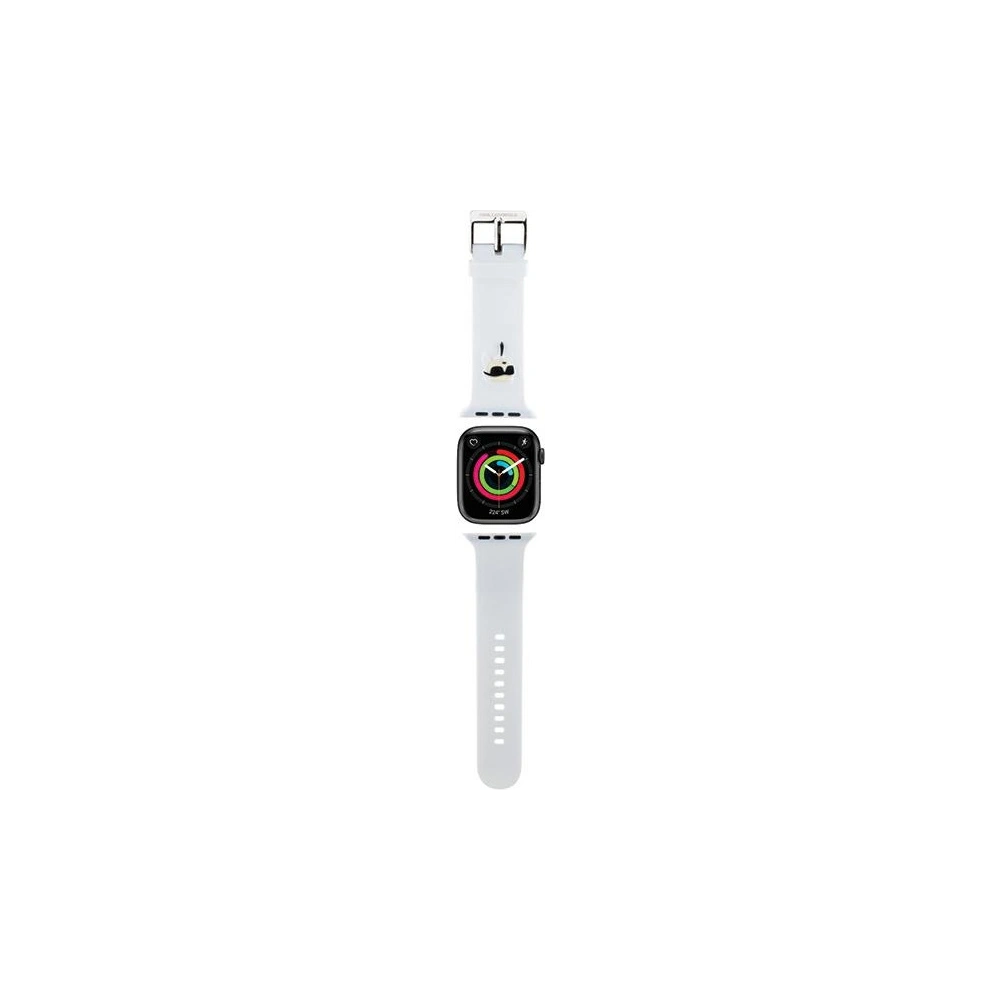 Hurtownia GSM - Pásek Karl Lagerfeld KLAWLSLKNH Apple Watch 4/5/6/7/SE/8/9/Ultra 44/45/49mm pásek 3D guma Karl Head bílý/white - KLD1769 - {ean13} - Hurt