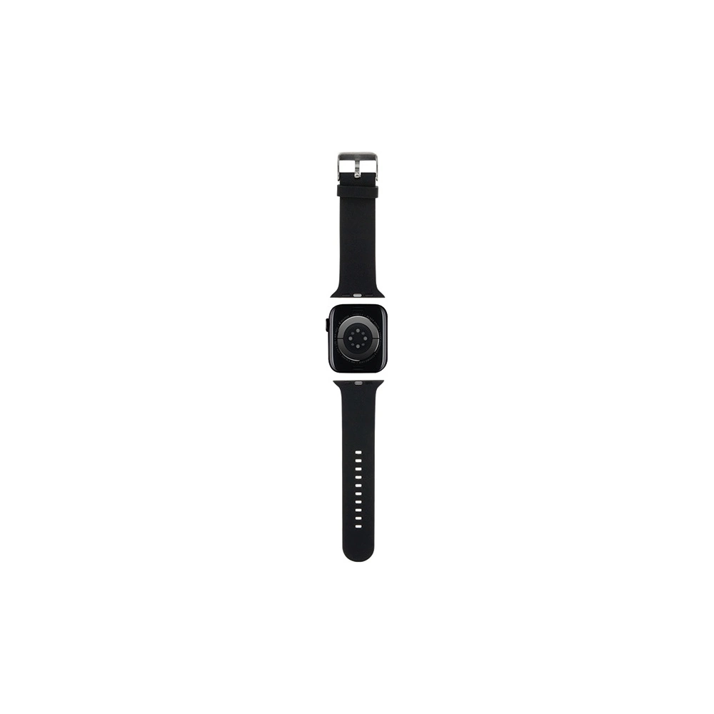 Pasek Karl Lagerfeld KLAWLSLKNK Apple Watch 4/5/6/7/SE/8/9/Ultra 44/45/49mm curea 3D Rubber Karl Head negru/black