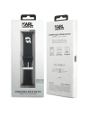 Pasek Karl Lagerfeld KLAWLSLKNK Apple Watch 4/5/6/7/SE/8/9/Ultra 44/45/49mm popruh 3D guma Karl Head černý/black