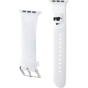 Hurtownia GSM - Pasek Karl Lagerfeld KLAWMSLCNH Apple Watch 4/5/6/7/SE/8/9/10 40/41/42mm strap 3D Rubber Choupette Heads alb/white - KLD1771 - {ean13} - Hurt