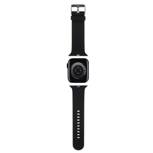 Pasek Karl Lagerfeld KLAWMSLCNK Apple Watch 4/5/6/7/SE/8/9/10 40/41/42mm strap 3D Rubber Choupette Heads czarny/black