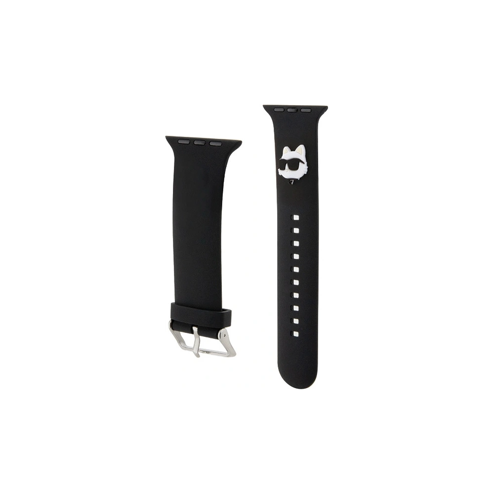 Hurtownia GSM - Pasek Karl Lagerfeld KLAWMSLCNK Apple Watch 4/5/6/7/SE/8/9/10 40/41/42mm strap 3D Rubber Choupette Heads czarny/black - KLD1772 - {ean13} - Hurt