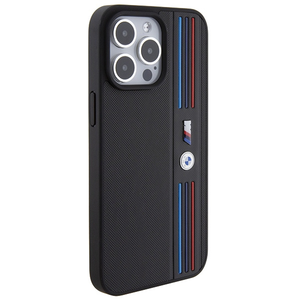 Kryt BMW BMHCP15L22PPMK Apple iPhone 15 Pro Tricolor M Collection black