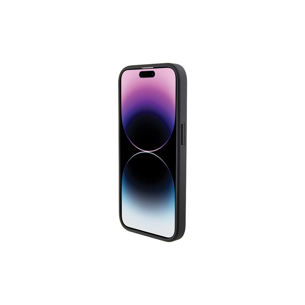 Wholesale BMW BMHCP15L22RBDK Apple iPhone 15 Pro hardcase Leather Blue Dots black - BMW539 - {ean13} - Hurt