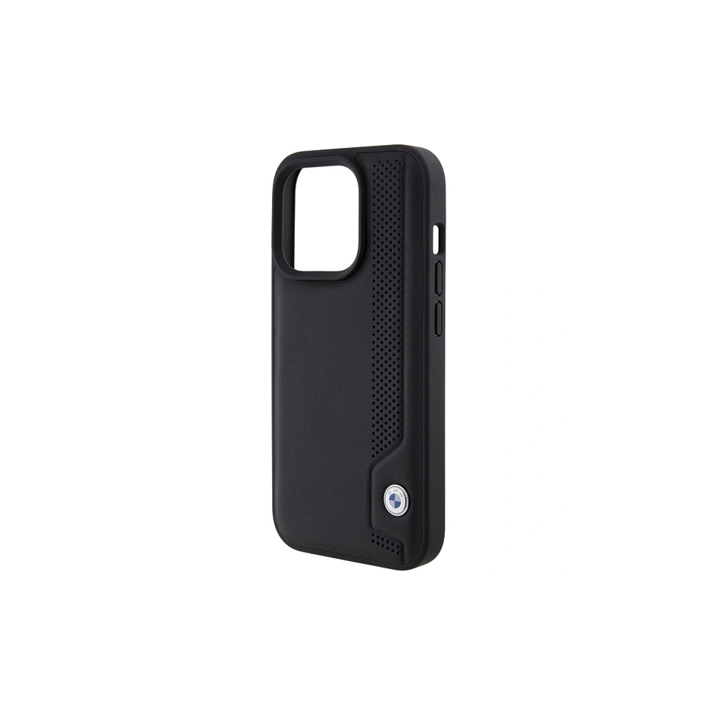Wholesale BMW BMHCP15L22RBDK Apple iPhone 15 Pro hardcase Leather Blue Dots black - BMW539 - {ean13} - Hurt