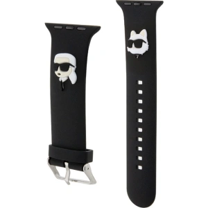 Hurtownia GSM - Pasek Karl Lagerfeld KLAWMSLKCNK Apple Watch 4/5/6/7/SE/8/9/10 40/41/42mm curea 3D Rubber Karl&Choupette Heads negru/black - KLD1773 - {ean13} - Hurt