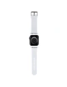 Pasek Karl Lagerfeld KLAWMSLKNH Apple Watch 4/5/6/7/SE/8/9/10 40/41/42mm heveder 3D Gumi Karl Fej fehér/white