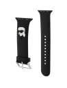 Pasek Karl Lagerfeld KLAWMSLKNK Apple Watch 4/5/6/7/SE/8/9/10 40/41/42mm curea 3D Rubber Karl Head negru/black