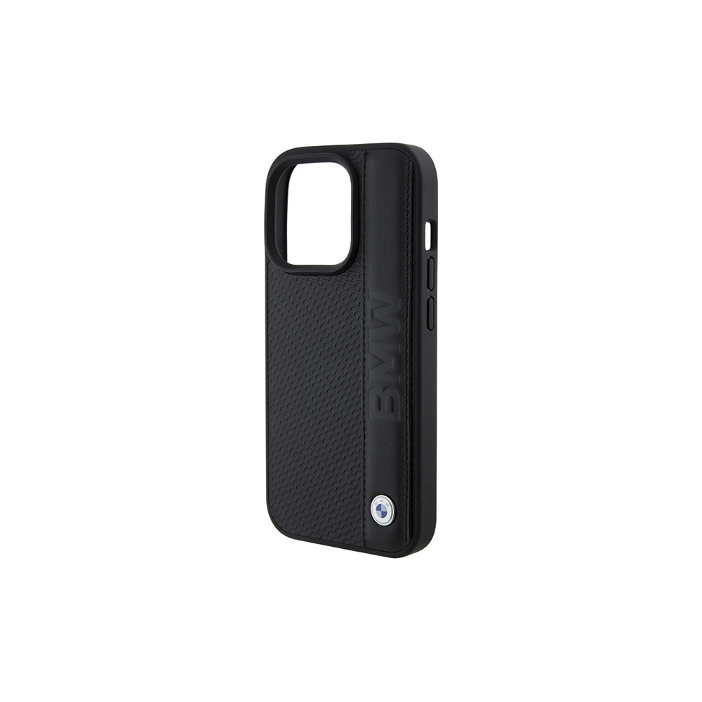 Wholesale BMW BMHCP15L22RDPK Apple iPhone 15 Pro hardcase Leather Textured & Stripe black - BMW540 - {ean13} - Hurt