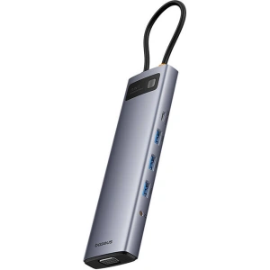 Hurtownia GSM - Adapter 11w1 Baseus StarJoy Metal Glam Series Hub USB-C / HDMI, VGA, 3xUSB-A 3.0, USB-A 2.0, USB-C PD, RJ45, SD/TF, 3,5mm - BSU4767 - {ean13} - Hurt