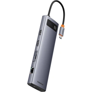 Hurtownia GSM - Adapter 11w1 Baseus StarJoy Metal Glam Series Hub USB-C / HDMI, VGA, 3xUSB-A 3.0, USB-A 2.0, USB-C PD, RJ45, SD/TF, 3,5mm - BSU4767 - {ean13} - Hurt