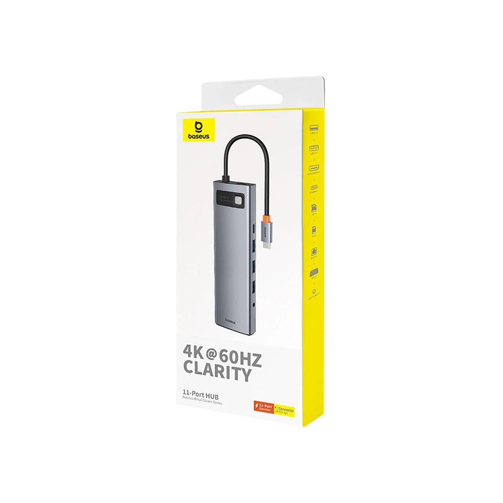 Wholesale Baseus StarJoy Metal Glam Series hub 11-in-1 USB-C / HDMI, VGA, 3xUSB-A 3.0, USB-A 2.0, USB-C PD, RJ45, SD/TF, 3,5mm - BSU4767 - {ean13} - Hurt