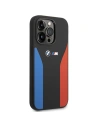 Wholesale BMW BMHCP15L22SCSK Apple iPhone 15 Pro Silicone Blue&Red Stripes M Collection black - BMW545 - {ean13} - Hurt