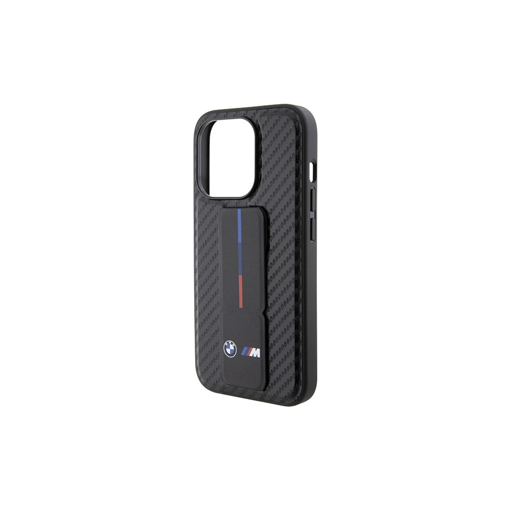 Hurtownia GSM - Etui BMW BMHCP15LGSPCCK Apple iPhone 15 Pro hardcase Grip Stand Smooth & Carbon fekete/black - BMW547 - {ean13} - Hurt