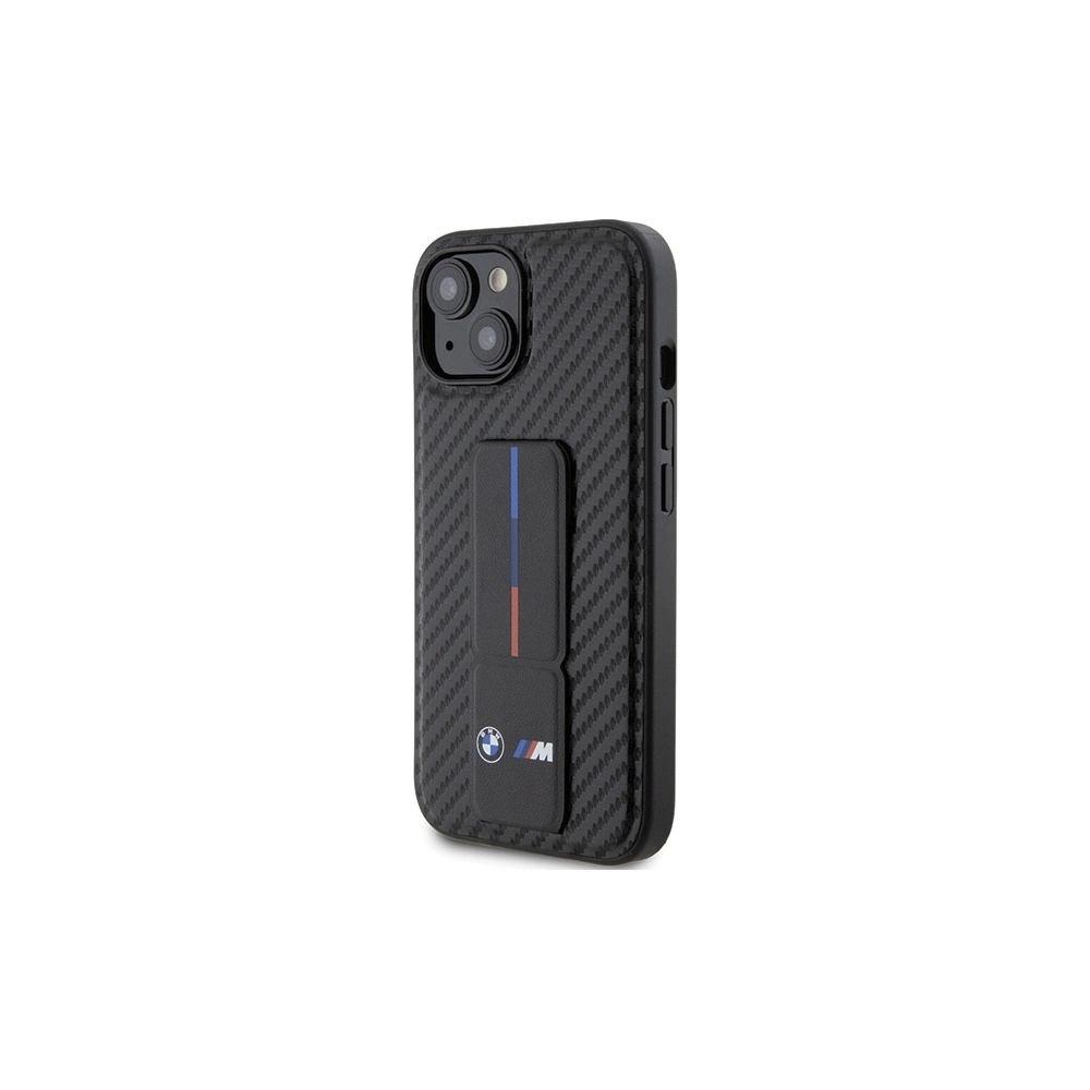 Hurtownia GSM - Etui BMW BMHCP15SGSPCCK Apple iPhone 15 hardcase Grip Stand Smooth & Carbon černý/black - BMW551 - {ean13} - Hurt