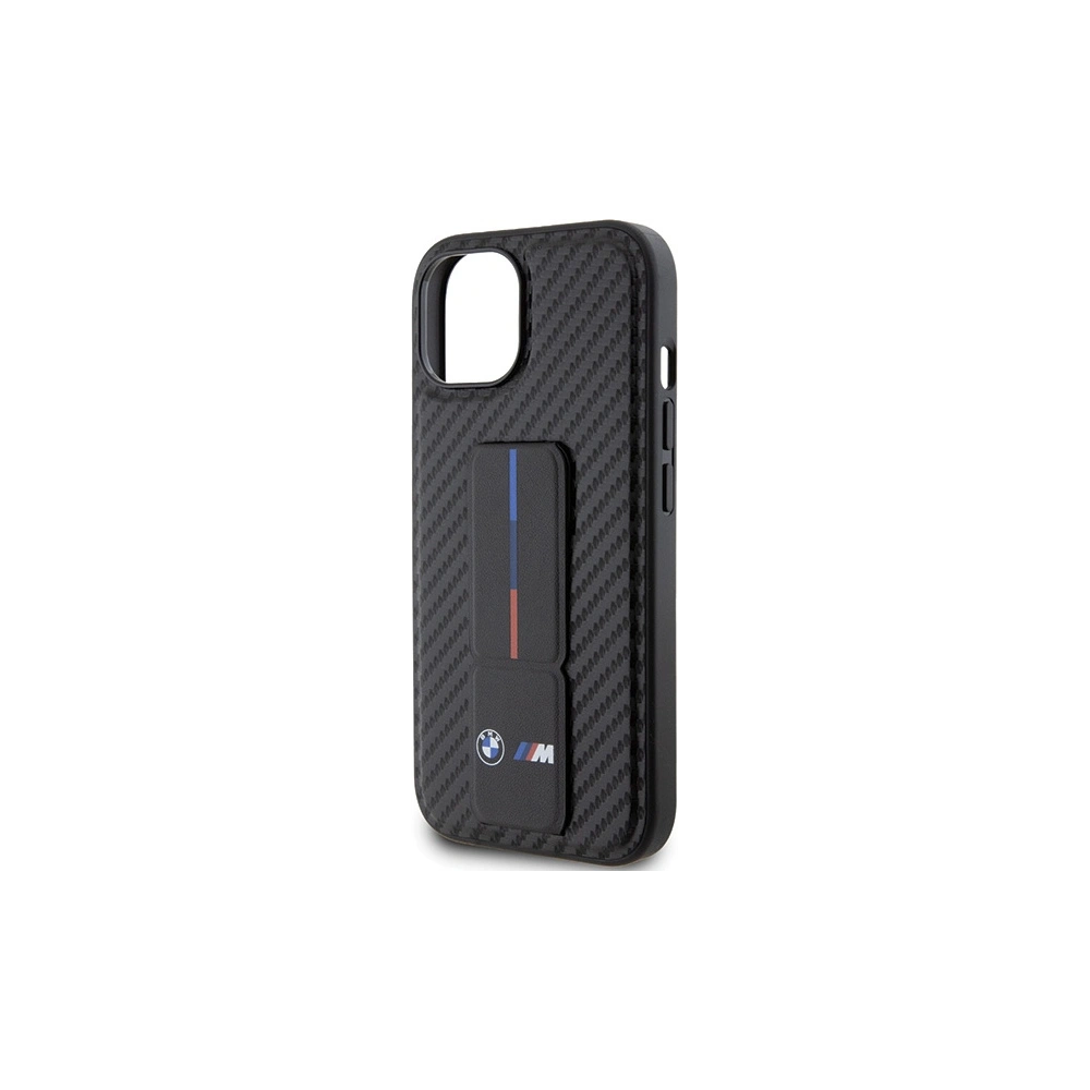 Hurtownia GSM - Etui BMW BMHCP15SGSPCCK Apple iPhone 15 hardcase Grip Stand Smooth & Carbon černý/black - BMW551 - {ean13} - Hurt