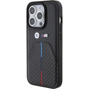 Hurtownia GSM - Etui BMW BMHCP15X22NSTB Apple iPhone 15 Pro Max cu dungi tricolore ștanțate negru/black - BMW552 - {ean13} - Hurt
