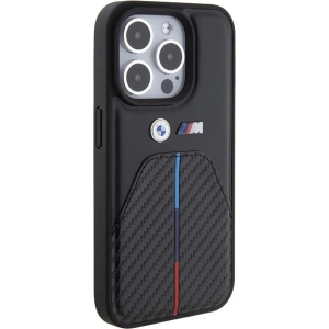 Hurtownia GSM - Etui BMW BMHCP15X22NSTB Apple iPhone 15 Pro Max cu dungi tricolore ștanțate negru/black - BMW552 - {ean13} - Hurt