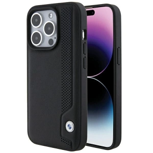 Hurtownia GSM - Etui BMW BMHCP15X22RBDK Apple iPhone 15 Pro Max hardcase piele puncte albastre negru/black - BMW557 - {ean13} - Hurt