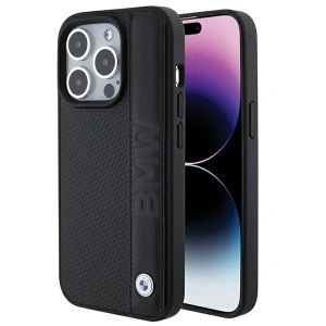 Hurtownia GSM - Etui BMW BMHCP15X22RDPK Apple iPhone 15 Pro Max hardcase Leather Textured & Stripe czarny/black - BMW558 - {ean13} - Hurt