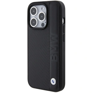 Hurtownia GSM - Etui BMW BMHCP15X22RDPK Apple iPhone 15 Pro Max hardcase Leather Textured & Stripe czarny/black - BMW558 - {ean13} - Hurt