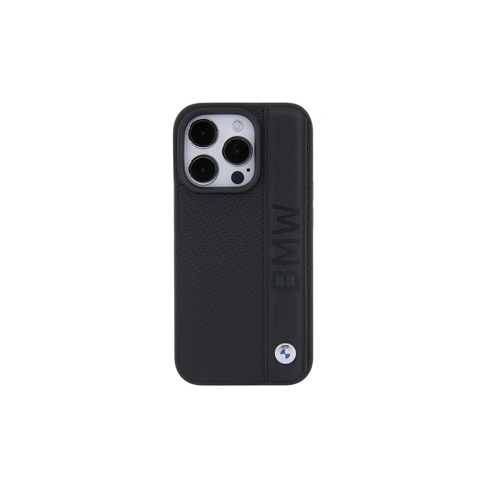 Hurtownia GSM - Case BMW BMHCP15X22RDPK Apple iPhone 15 Pro Max Hartschale Leder Texturiert & Streifen schwarz/black - BMW558 - {ean13} - Hurt