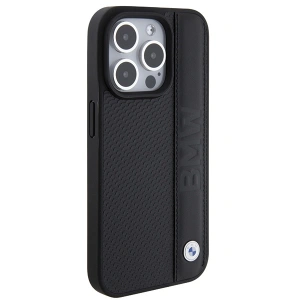 Hurtownia GSM - Etui BMW BMHCP15X22RDPK Apple iPhone 15 Pro Max hardcase din piele texturată & stripe negru/black - BMW558 - {ean13} - Hurt