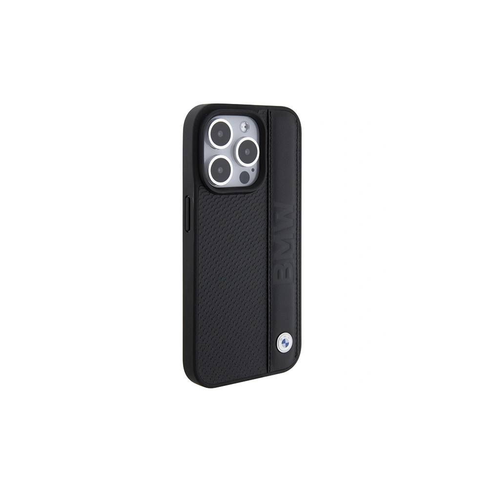 Hurtownia GSM - Case BMW BMHCP15X22RDPK Apple iPhone 15 Pro Max Hartschale Leder Texturiert & Streifen schwarz/black - BMW558 - {ean13} - Hurt