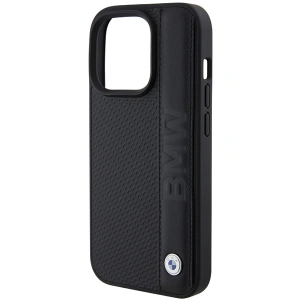 Hurtownia GSM - Etui BMW BMHCP15X22RDPK Apple iPhone 15 Pro Max hardcase din piele texturată & stripe negru/black - BMW558 - {ean13} - Hurt
