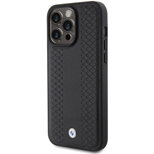 Hurtownia GSM - Etui BMW BMHCP15X22RFGK Apple iPhone 15 Pro Max bőr gyémánt mintás fekete/black - BMW559 - {ean13} - Hurt