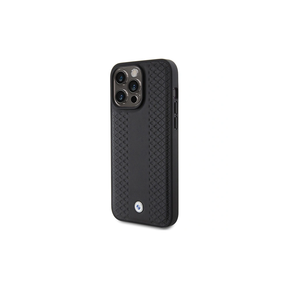 Hurtownia GSM - Etui BMW BMHCP15X22RFGK Apple iPhone 15 Pro Max bőr gyémánt mintás fekete/black - BMW559 - {ean13} - Hurt