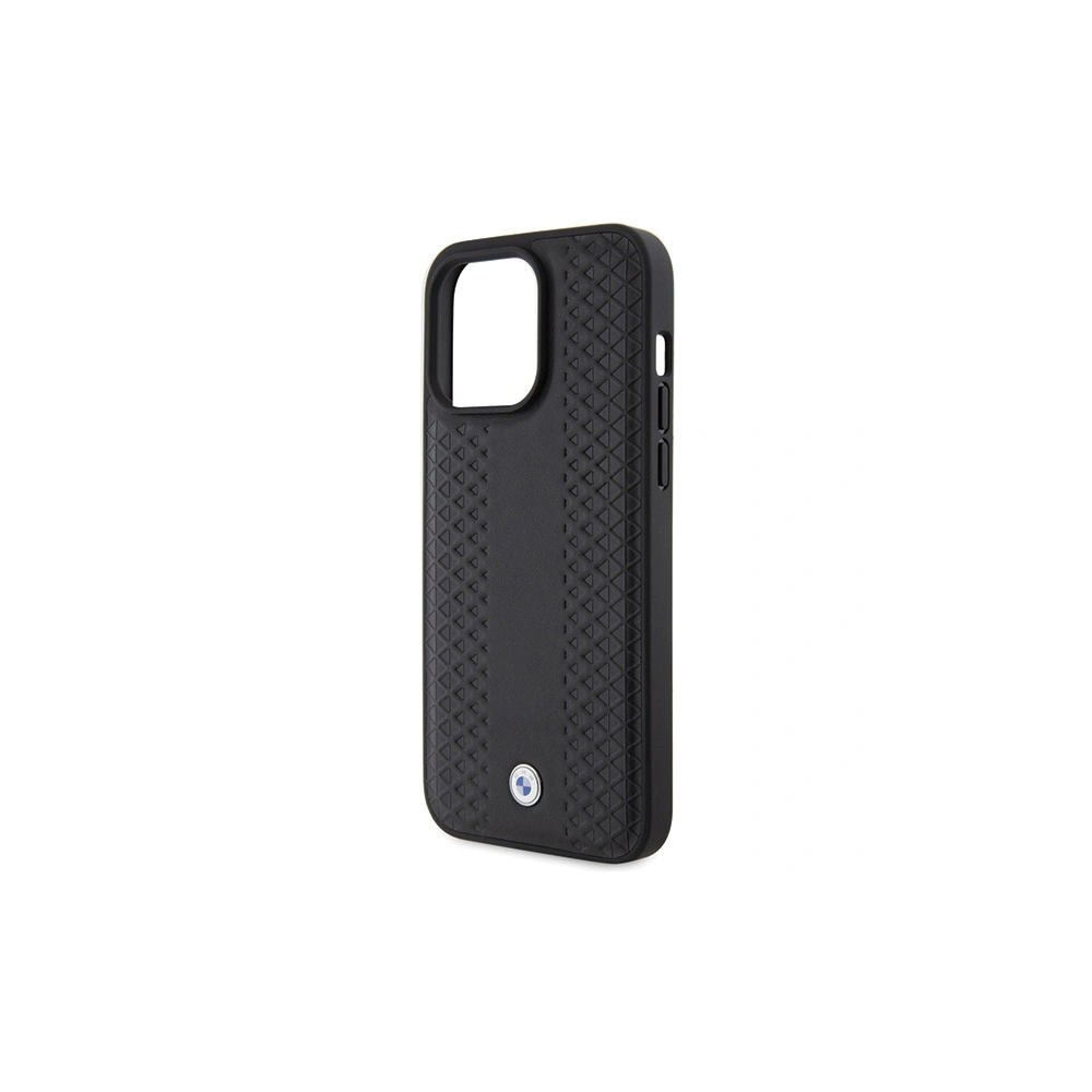 Hurtownia GSM - Etui BMW BMHCP15X22RFGK Apple iPhone 15 Pro Max bőr gyémánt mintás fekete/black - BMW559 - {ean13} - Hurt