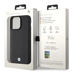 Hurtownia GSM - Etui BMW BMHCP15X22RFGK Apple iPhone 15 Pro Max cu model de piele diamant negru/black - BMW559 - {ean13} - Hurt
