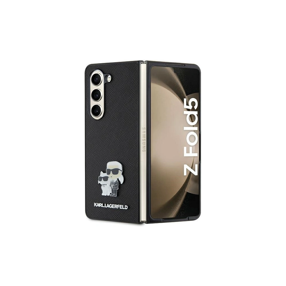 Wholesale Karl Lagerfeld KLHCZFD5SAKCNPK Samsung Galaxy Z Fold5 hardcase Saffiano Karl&Choupette Pin black - KLD1776 - {ean13} - Hurt